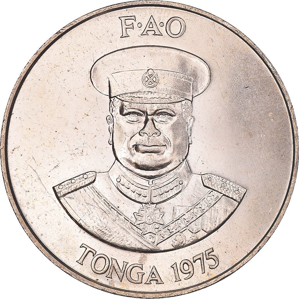 Tonga | 1 moneta Pa'Anga | Re Tupou IV | 100 palme | FAO | Km:48 | 1975