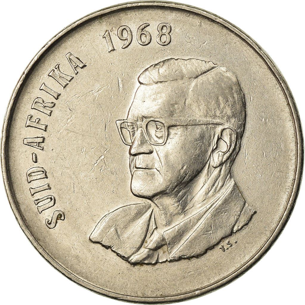 Sør-Afrika 50 Cent Mynt | Charles Swart | Afrikaans Legende - SUID AFRIKA | KM79.2 | 1968