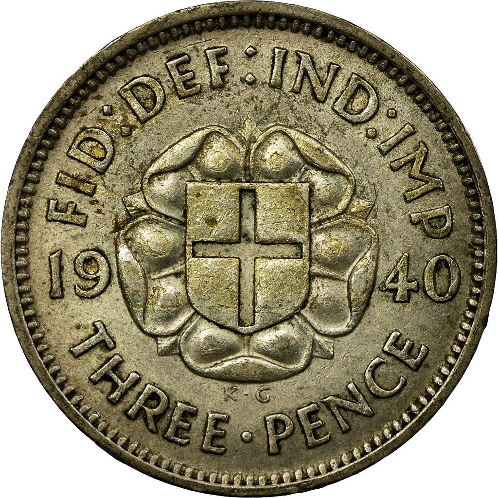 United Kingdom | 3 Pence Coin | George VI | KM:848 | 1937 - 1945