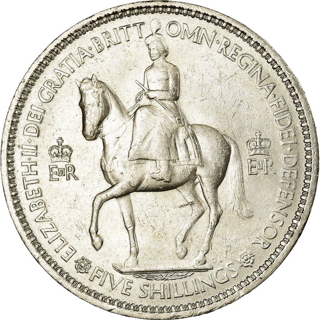United Kingdom | 5 Shillings Coin | Coronation | KM:894 | 1953