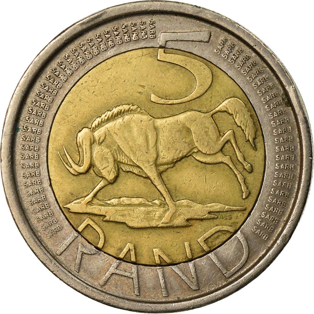 South Africa | 5 Rand Coin | Animals | Wildebeest | Gnu | Km:492 | 2006