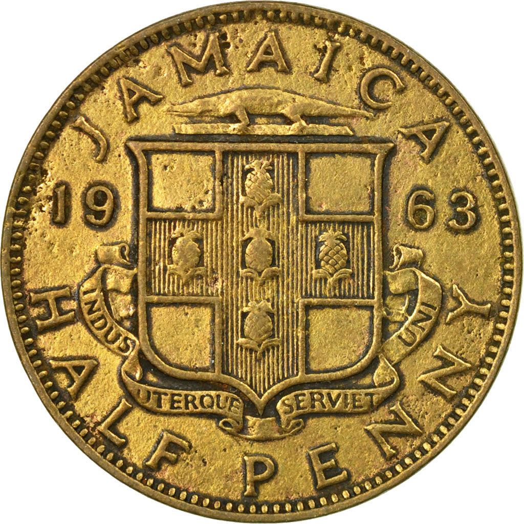 Jamaica Coin | 1/2 Penny Coin | Queen Elizabeth II | KM36 | 1955 - 1963