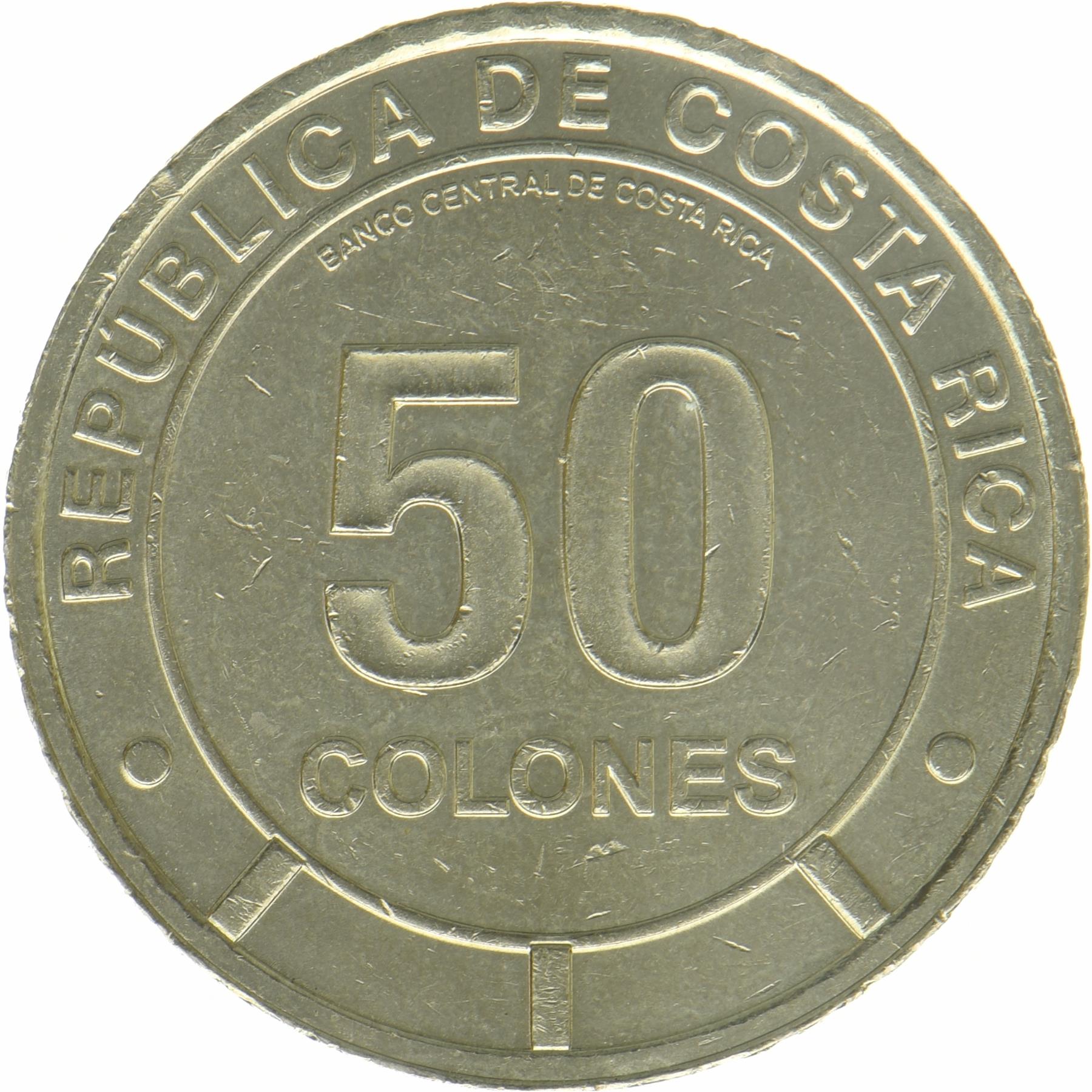 Costa Rica | 50 Colones Coin | Red-eyed tree frog | 2023