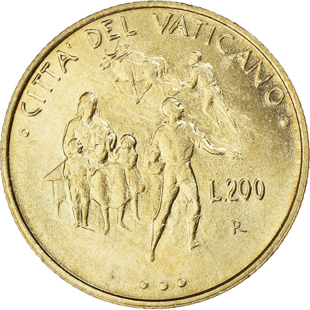 Vatican City | 200 Lire Coin | John Paul II | Km:266 | 1995