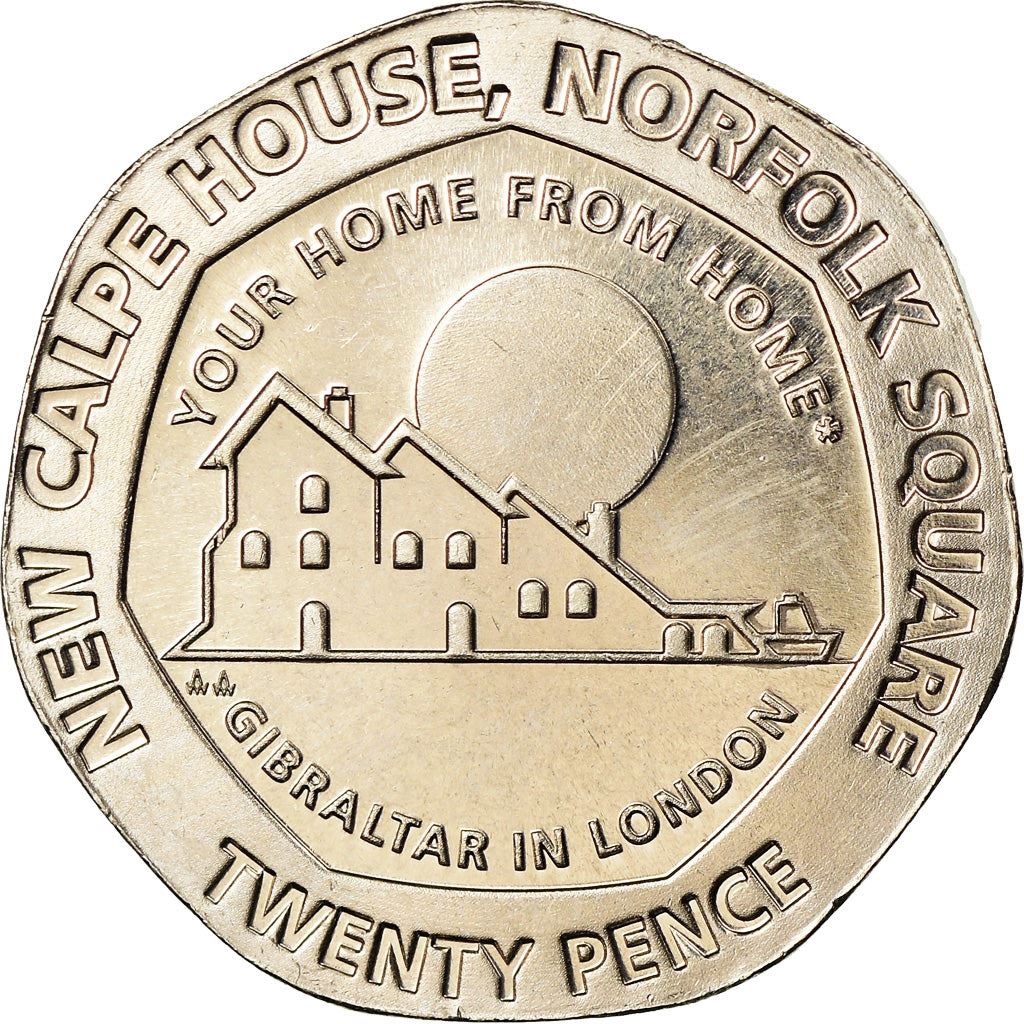 Gibraltar | 20 Pence Coin | New Calpe House | Km:1622 | 2018
