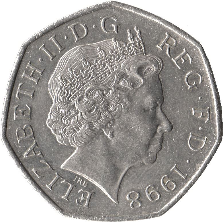 United Kingdom | 50 Pence Coin | National Health Service | Km:996 | 1998 - 2009