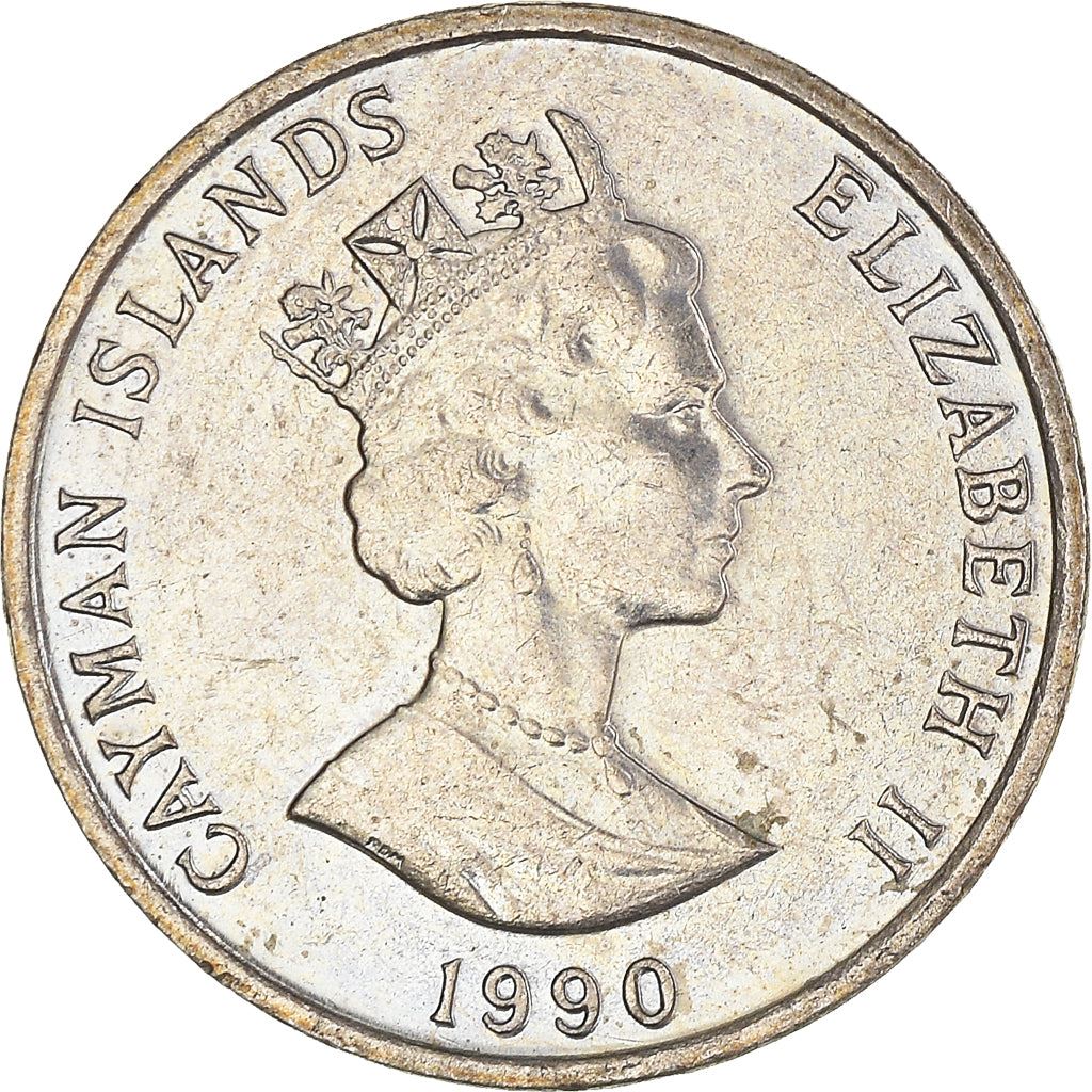 Cayman Islands | 5 Cents Coin | Crayfish | Elizabeth II | Km:88 | 1987 - 1990