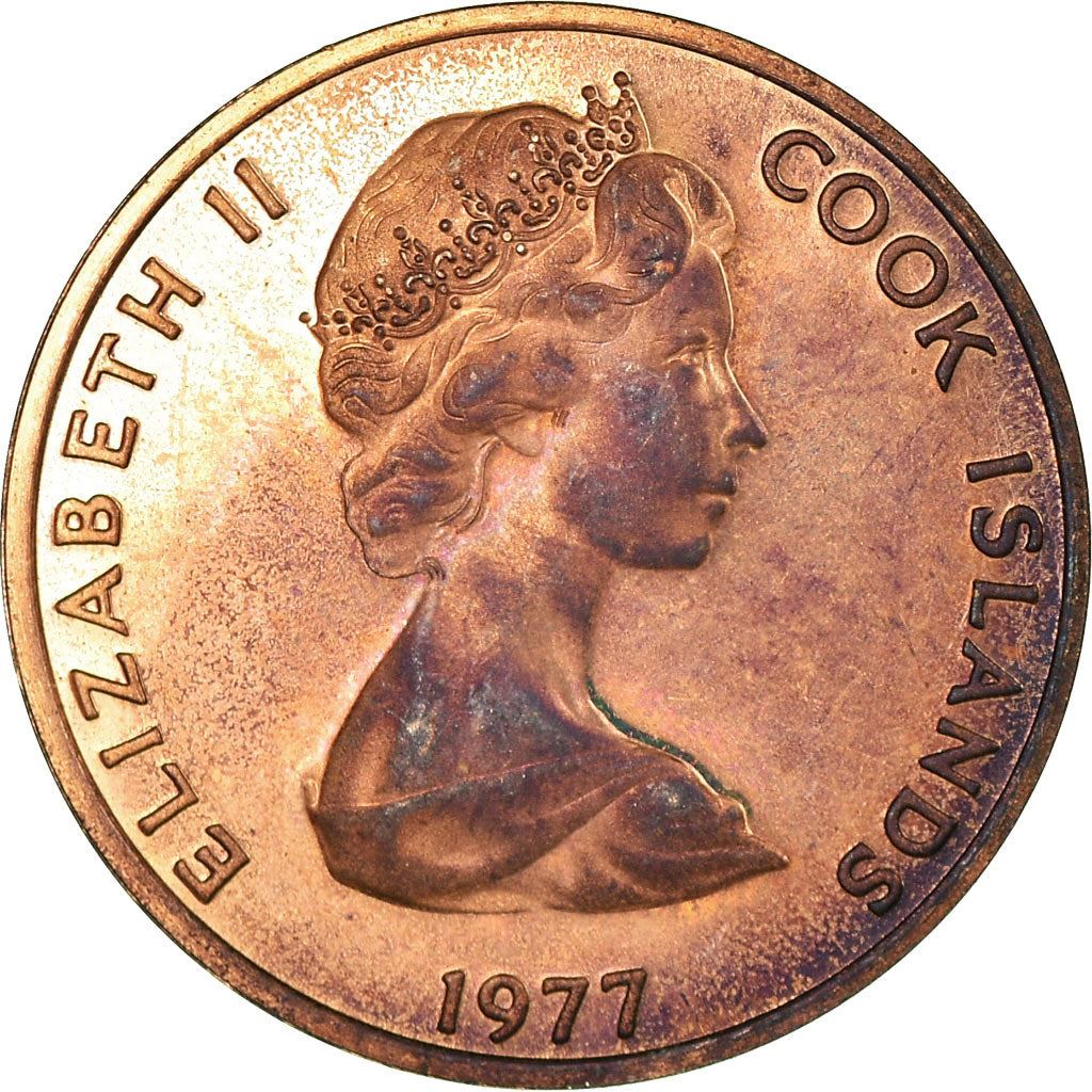 Cook Islands | 1 Cent Coin | Elizabeth II | Taro Leaf | KM:1 | 1972 - 1983