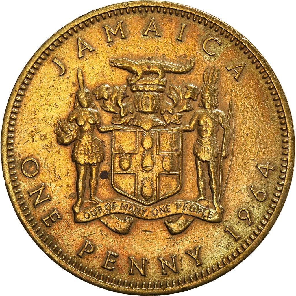 Jamaica Coin | 1 Penny Coin | Queen Elizabeth II | KM39 | 1964 - 1967