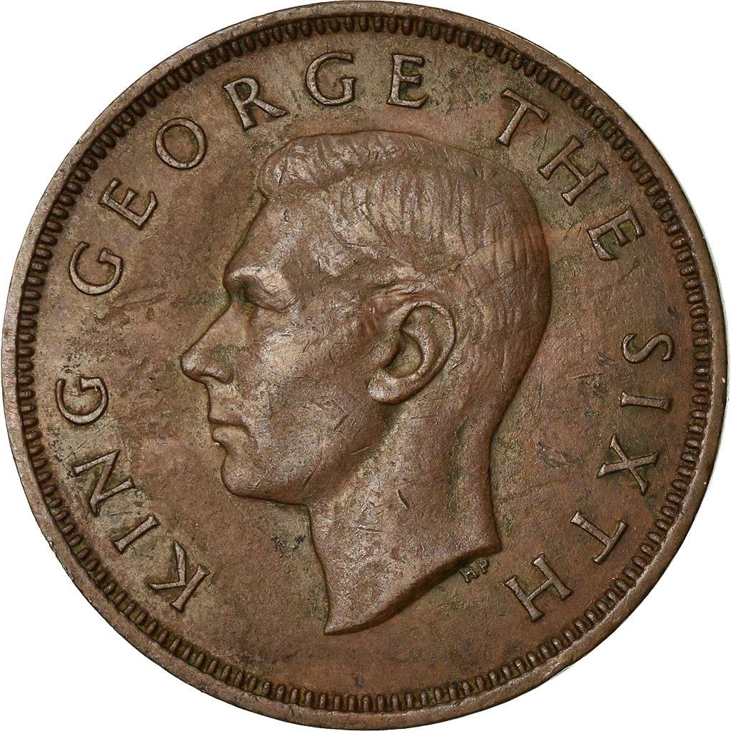 New Zealand | 1/2 Penny Coin | George VI | Hei-Tiki Pendant | Km:20 | 1949 - 1952