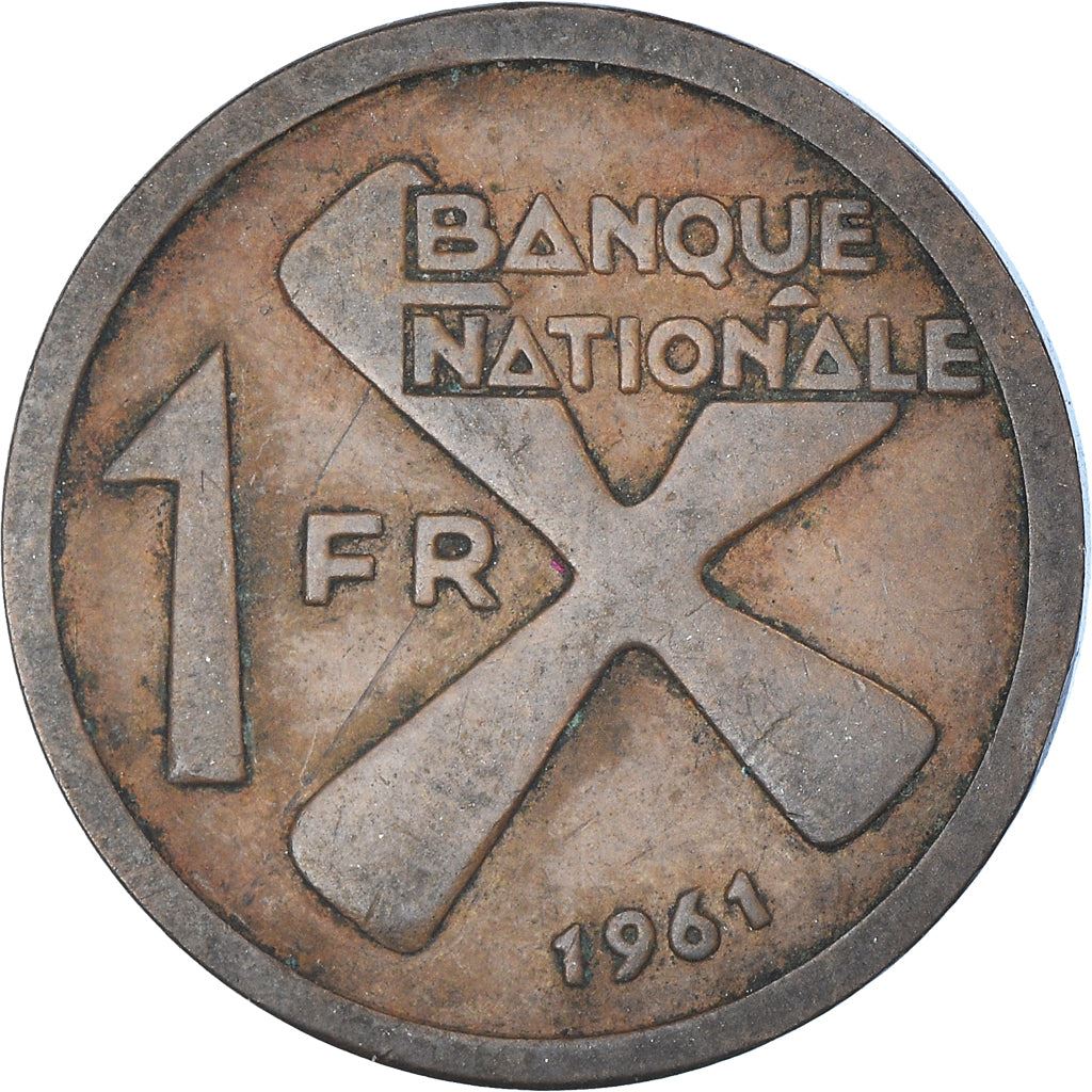 Congo > Katanga | 1 Franc Munt | Bananen | Km:1 | 1961