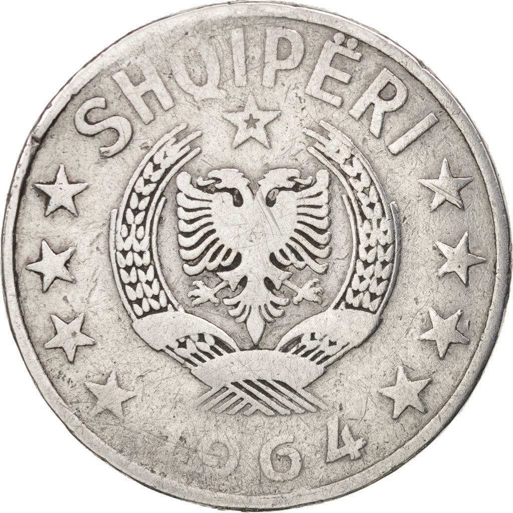 Albania | 1 Lek Coin | Aluminium | Coat of Arms | Double-Headed Eagle | Bird | Km:43 | 1964