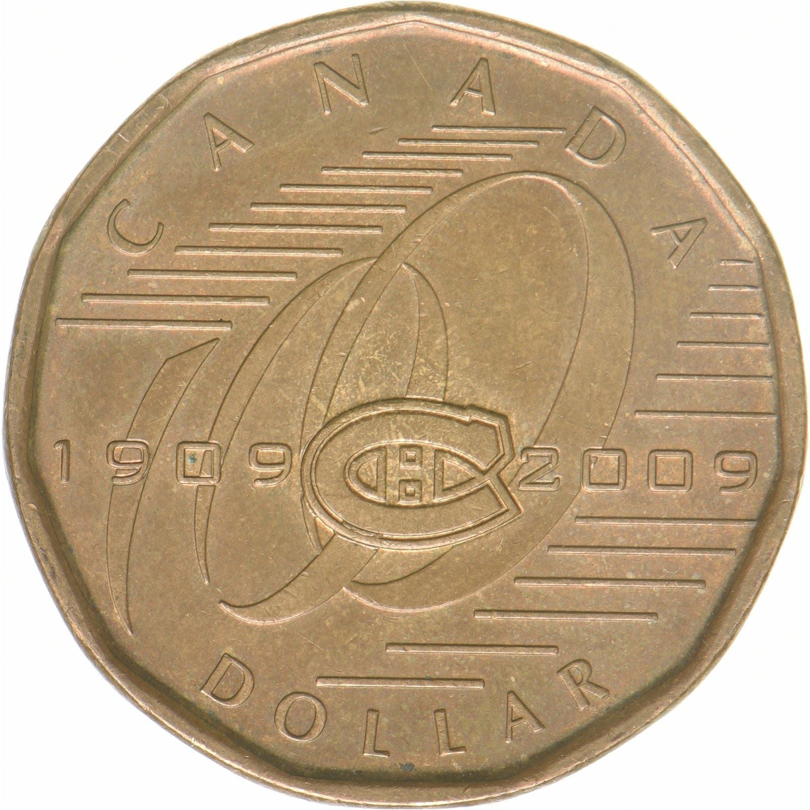 Canada | 1 Dollar Coin | Bronze plated nickel | Montreal Canadiens | KM:864 | 2009