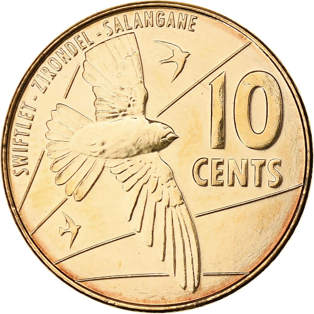 Seychelles | 10 Cents Coin | Swiftlets | Km:178 | 2016 - 2022