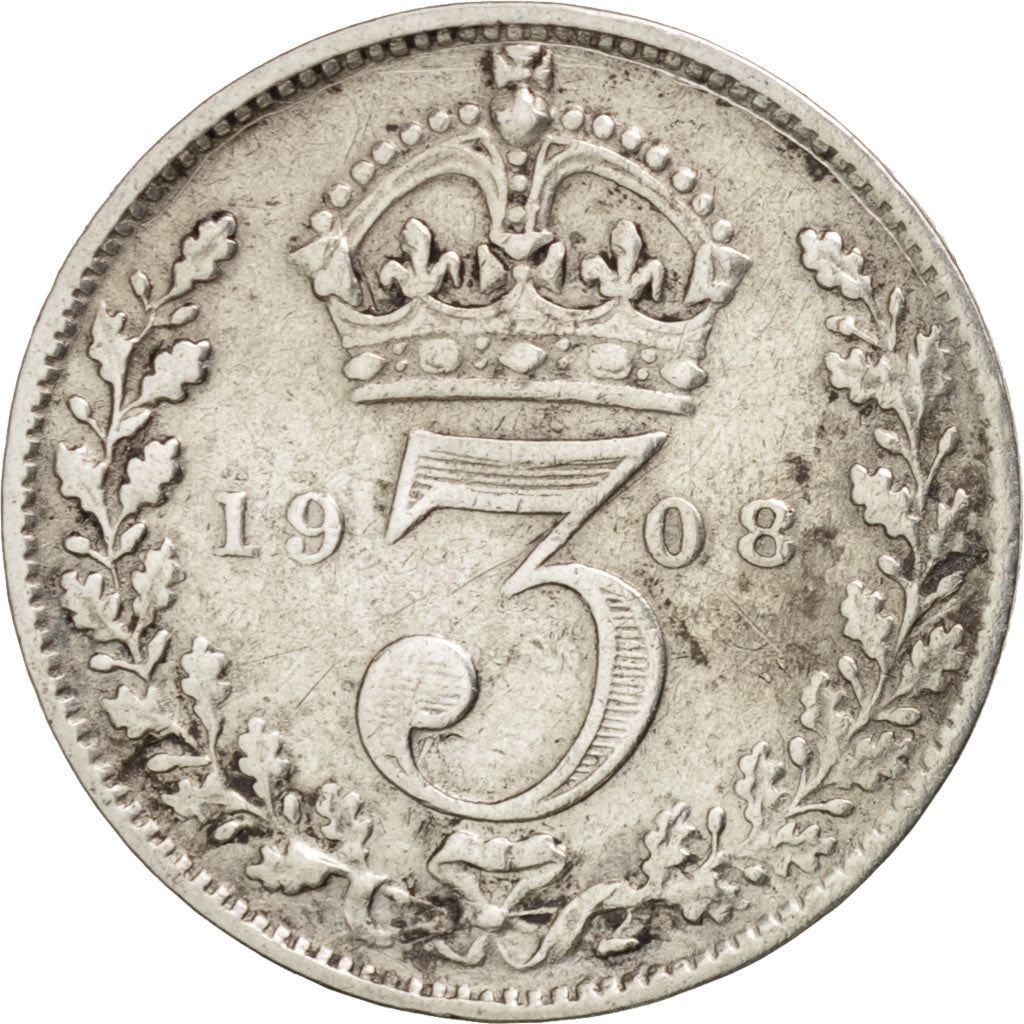 United Kingdom | 3 Pence Coin | Edward VII | Km:797 | 1902 - 1910