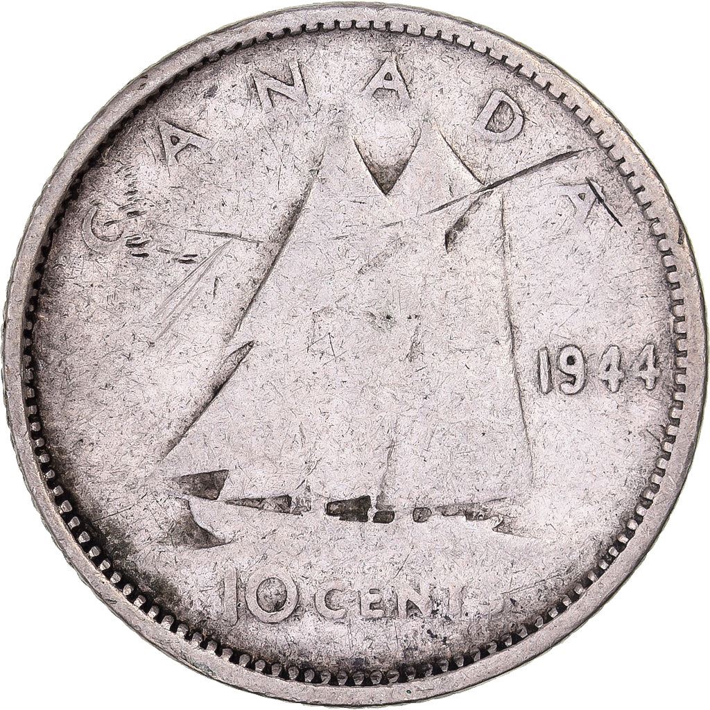 Canada | 10 Cents Coin | Silver | KM:34 | 1937-1947