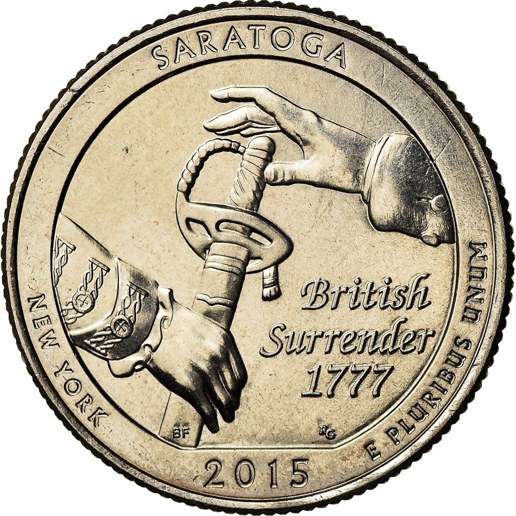 United States | 1/4 Dollar Coin | Saratoga National Historical Park | KM:601 | 2015