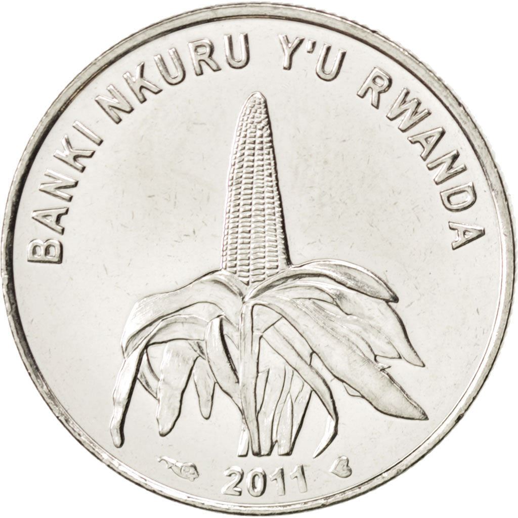 Rwanda | 50 Amafaranga Coin | Maize | Km:36 | 2009 - 2011