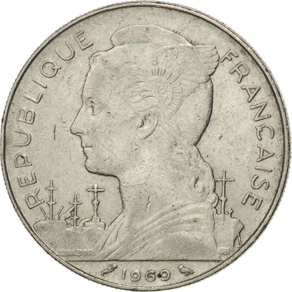 Reunion | 100 Francs Coin | Marianne | Nickel | KM:13 | 1964-1973