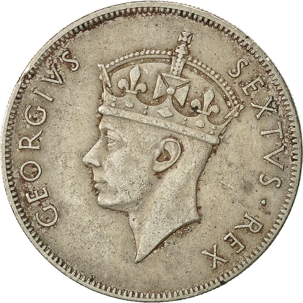 East Africa | 1 Shilling Coin | George VI | Lion | Mountains | Km:31 | 1948 - 1952