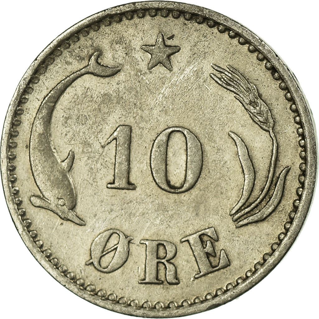 Denmark | 10 Ore Coin | Christian IX | Km:795 | 1874 - 1905