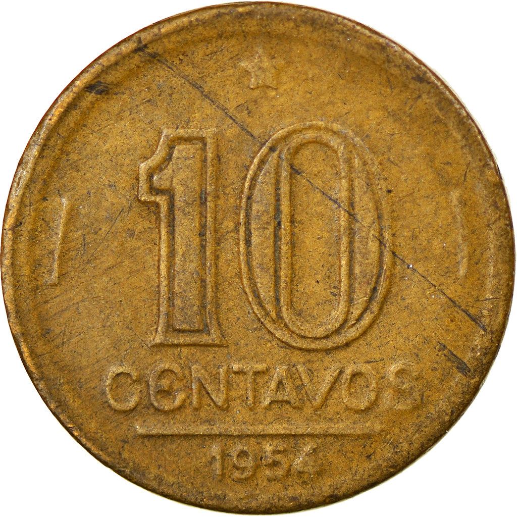 Brazil | 10 Centavos Coin | José Bonifácio | Km:561 | 1947 - 1955