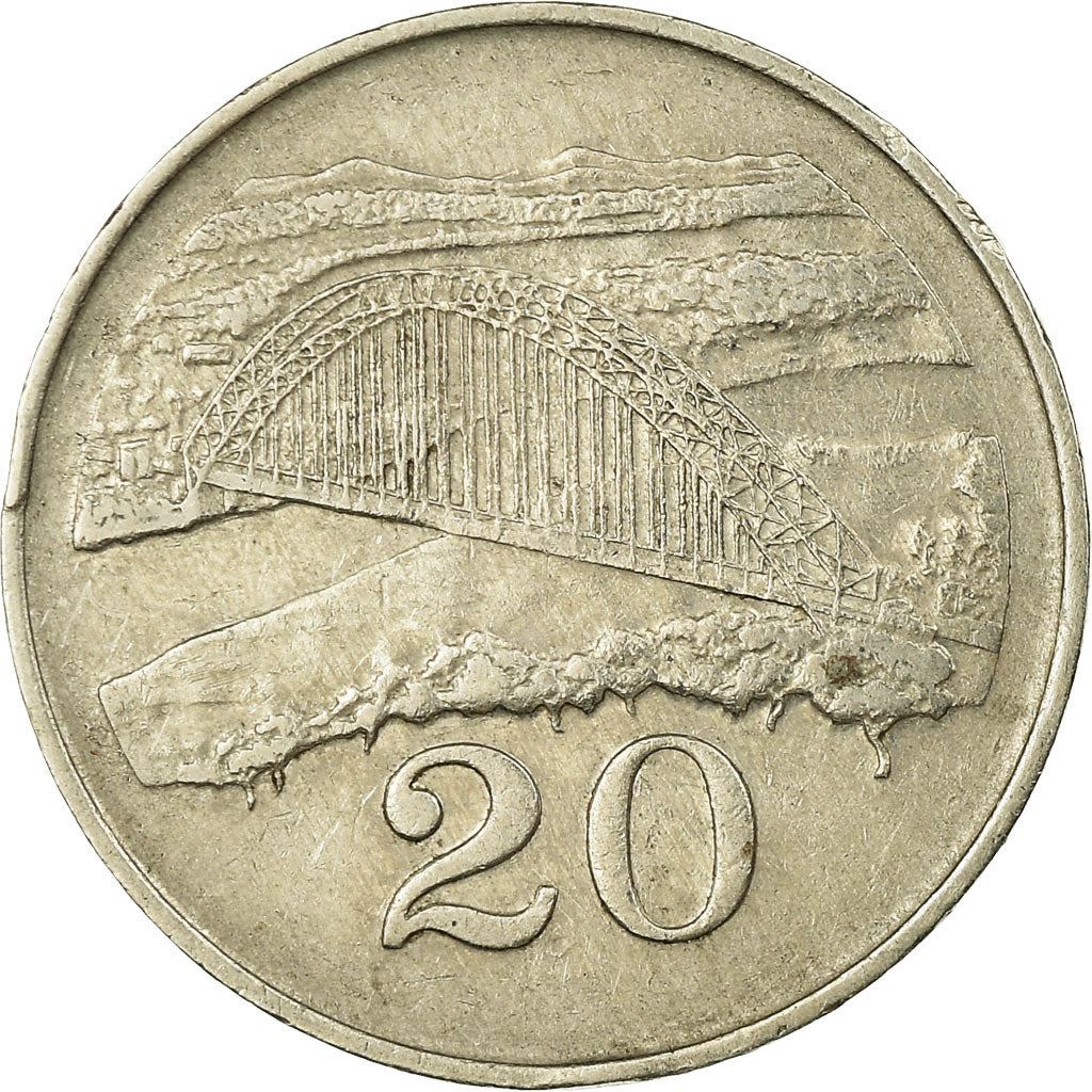 Zimbabwe | 20 Cents Coin | Birchenough Bridge | Km:4 | 1980 - 1997