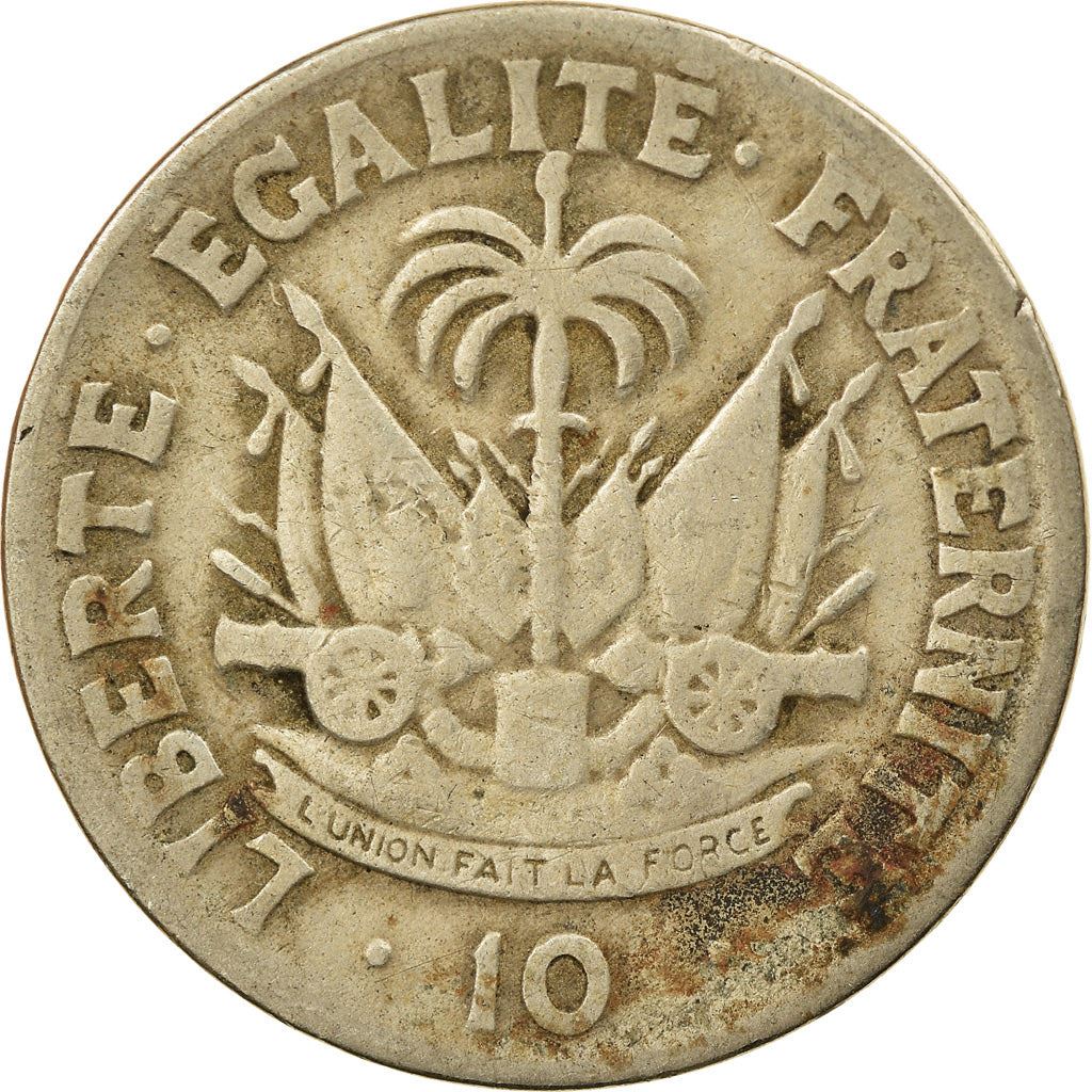 Haiti | 10 Centimes Coin | Francois Duvalier | Cannon | Km:63 | 1958 - 1970