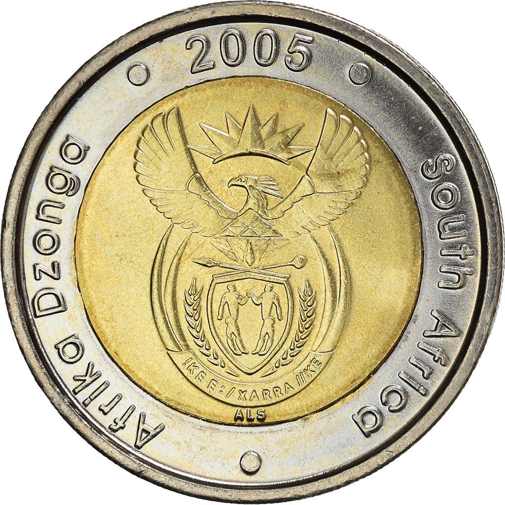 South Africa | 5 Rand Coin | Animals | Wildebeest | Gnu | Km:297 | 2005