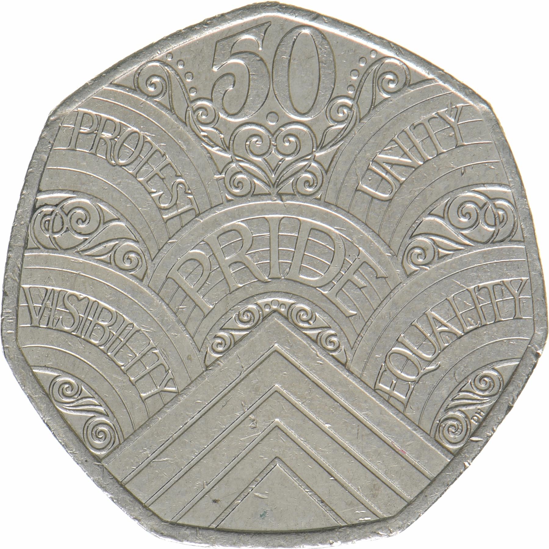 United Kingdom | 50 Pence Coin | Pride UK | KM:2158 | 2022