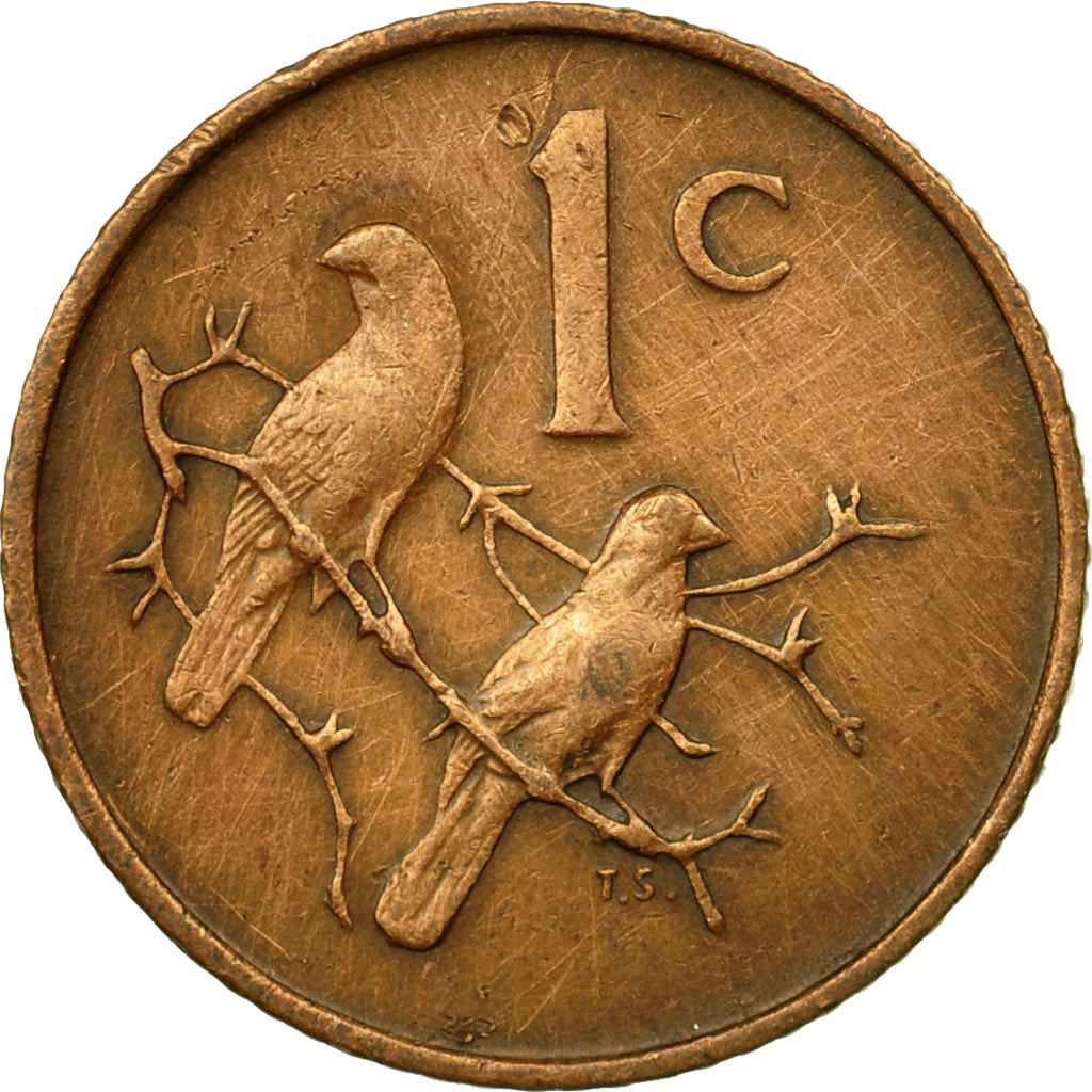 South Africa 1 Cent Coin | Charles Swart | English Legend - SOUTH AFRICA | KM74.1 | 1968