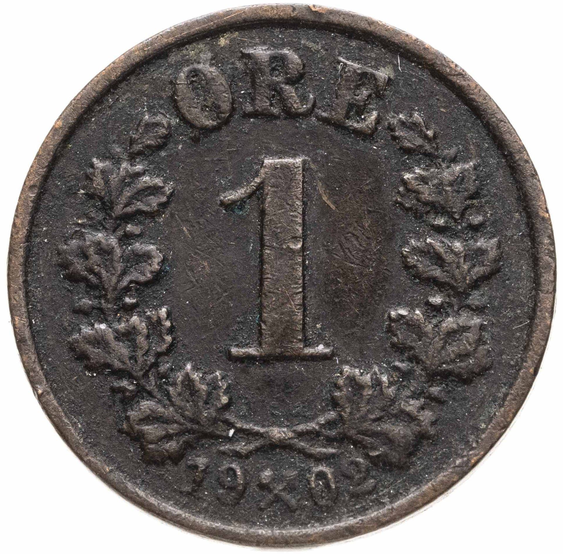 Norge | 1 Øre Mønt | Oscar II | Km:352 | 1876 - 1902