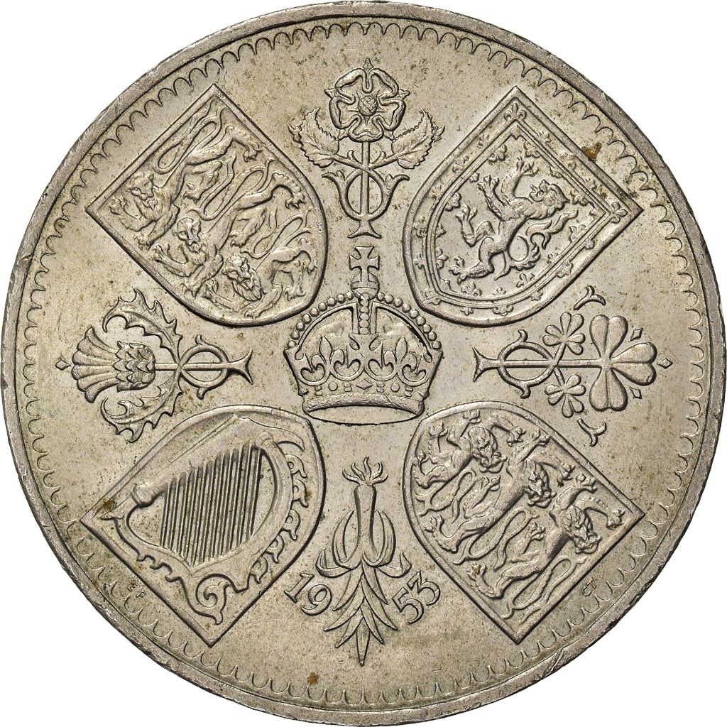 United Kingdom | 5 Shillings Coin | Coronation | KM:894 | 1953