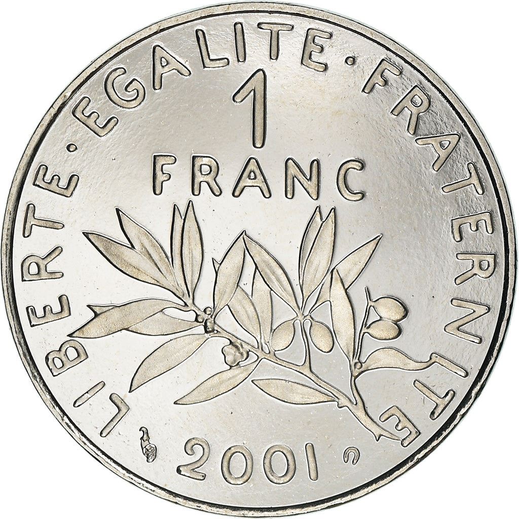 French 1 Franc Coin | Signature D'AP. O.ROTY | proof | KM925.2 | France | 1991 - 2001