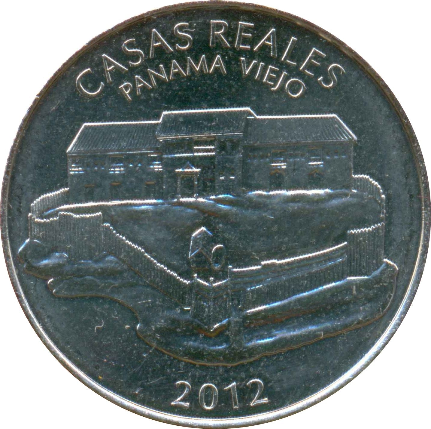 Panama 1/2 Balboa Coin | Panama Viejo Royal Houses | KM143 | 2012