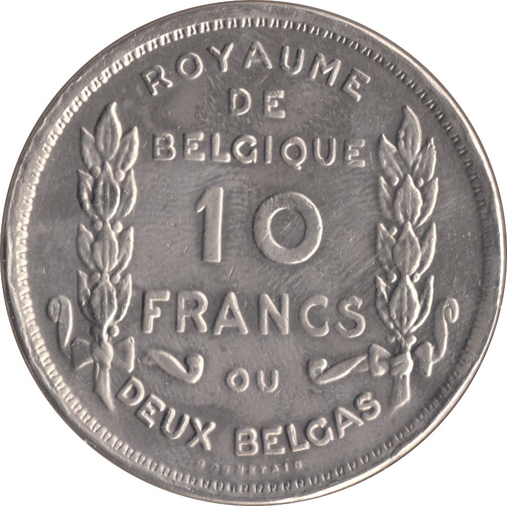 Belgian 2 Belga / 10 Francs Coin | Albert I Belgique | Laurel | KM99 | 1930