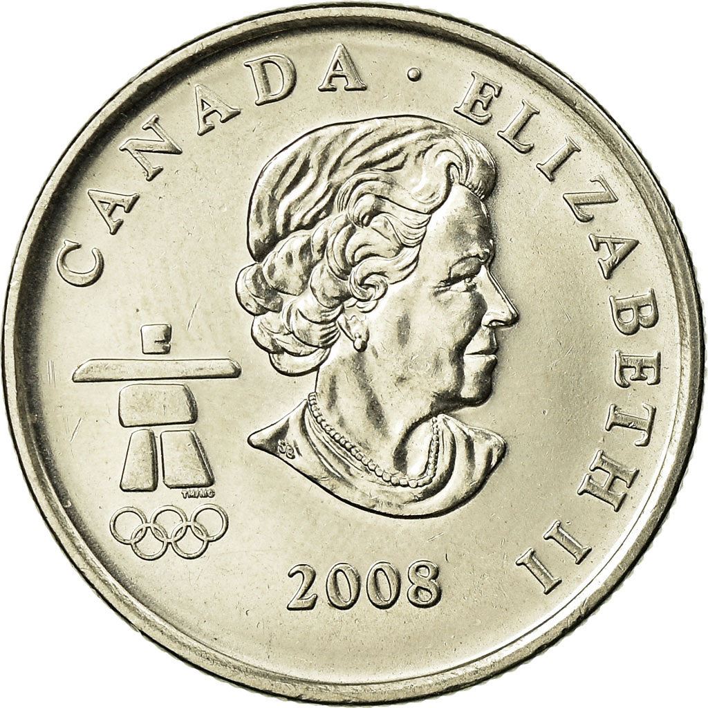 Canada | 25 Cents Coin | Nickel plated steel | Bobsleigh | KM:841 | 2008