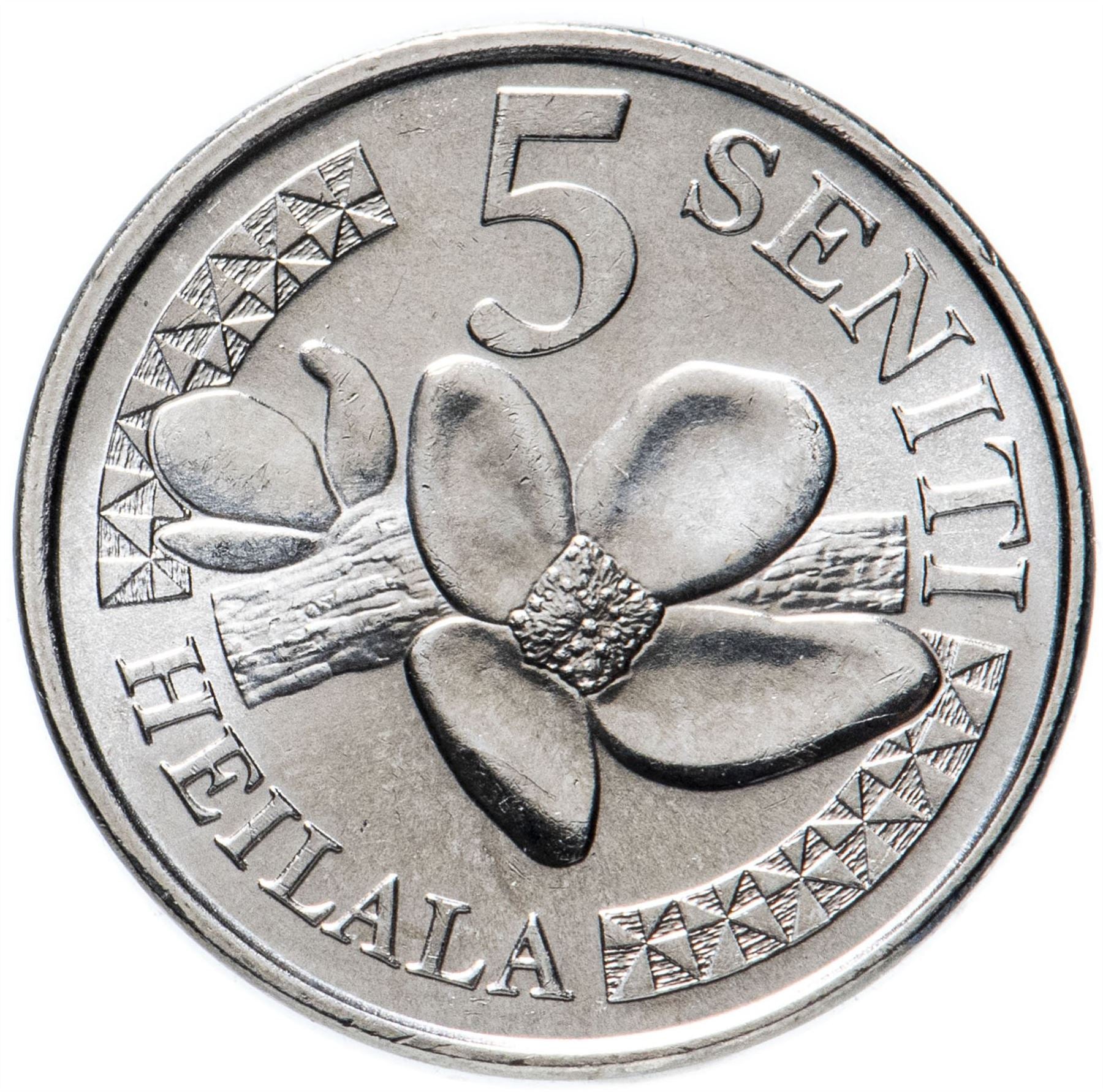 Tonga | Moneta da 5 Seniti | Re Tupou VI | Fiore Heilala | KM:237 | 2018