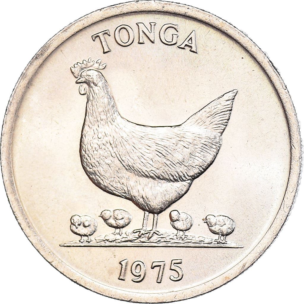 Tonga | Moneta da 5 Seniti | Gallo | Pollo | Banana | FAO | Km:44 | 1975 - 1979
