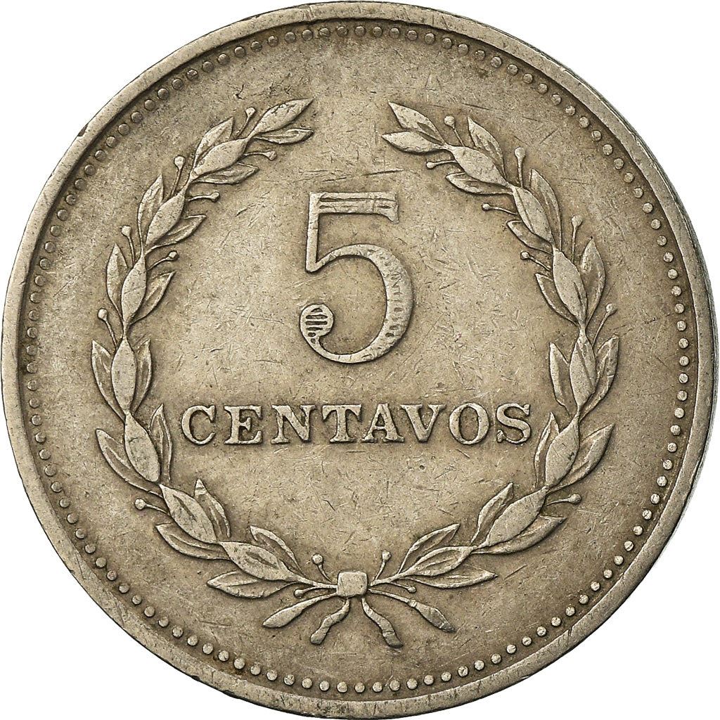 El Salvador | 5 Centavos Coin | Francisco Morazan | Km:149 | 1975 - 1986
