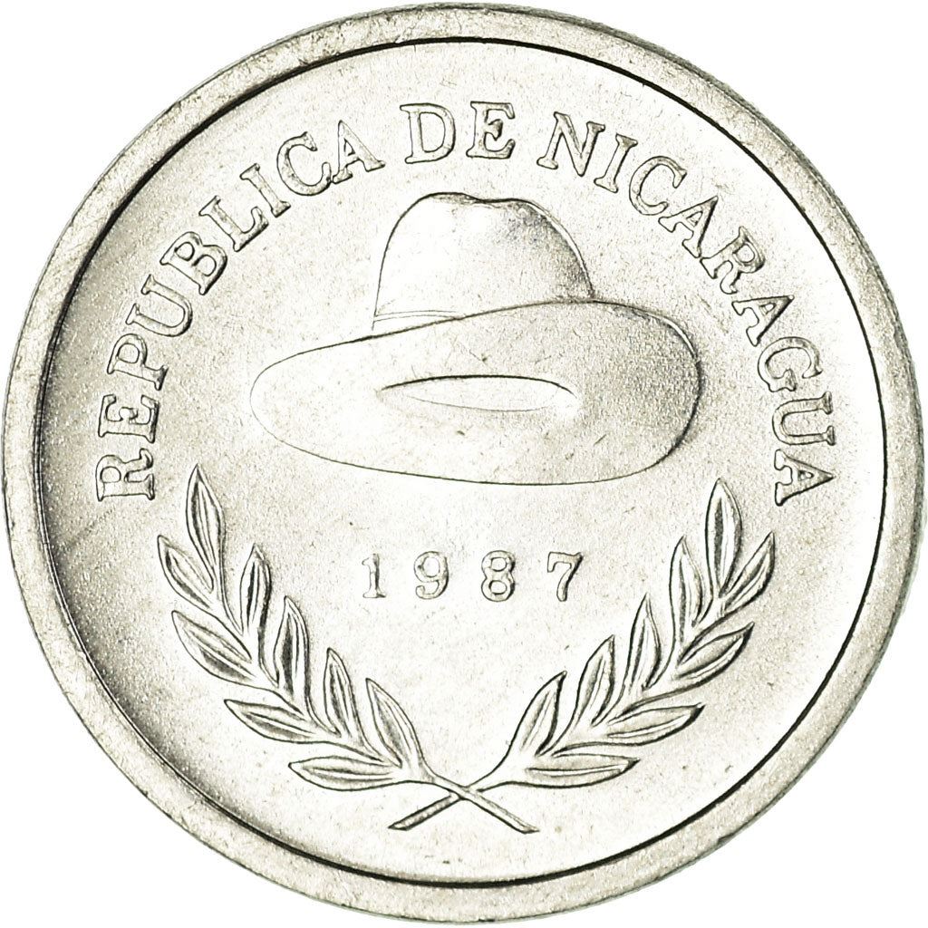 Nicaragua 5 Centavos Coin | Panama Hat | KM55 | 1987