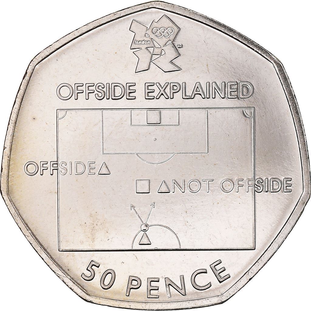 United Kingdom 50 Pence Coin | Elizabeth II 4th portrait | Football | 2011