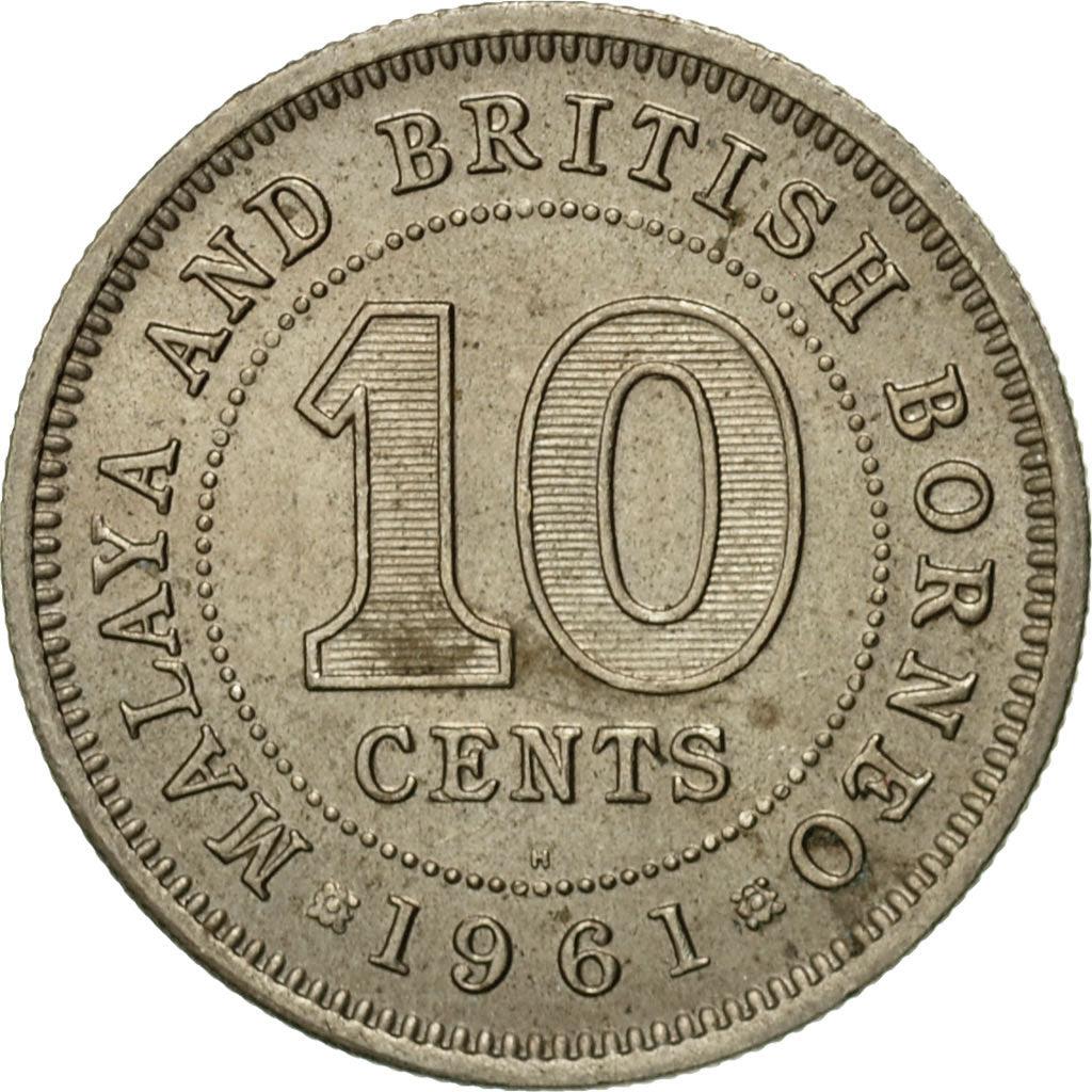 Malaya and British Borneo | 10 Cents Coin | Elizabeth II | Km:2 | 1953 - 1961