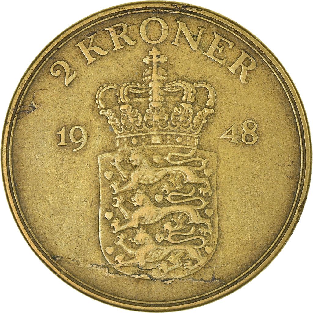 Denmark | 2 Kroner Coin | Frederik IX | Km:838 | 1947 - 1959