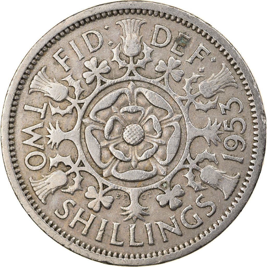 United Kingdom | 2 Shillings Coin | Elizabeth II | Km:892 | 1953