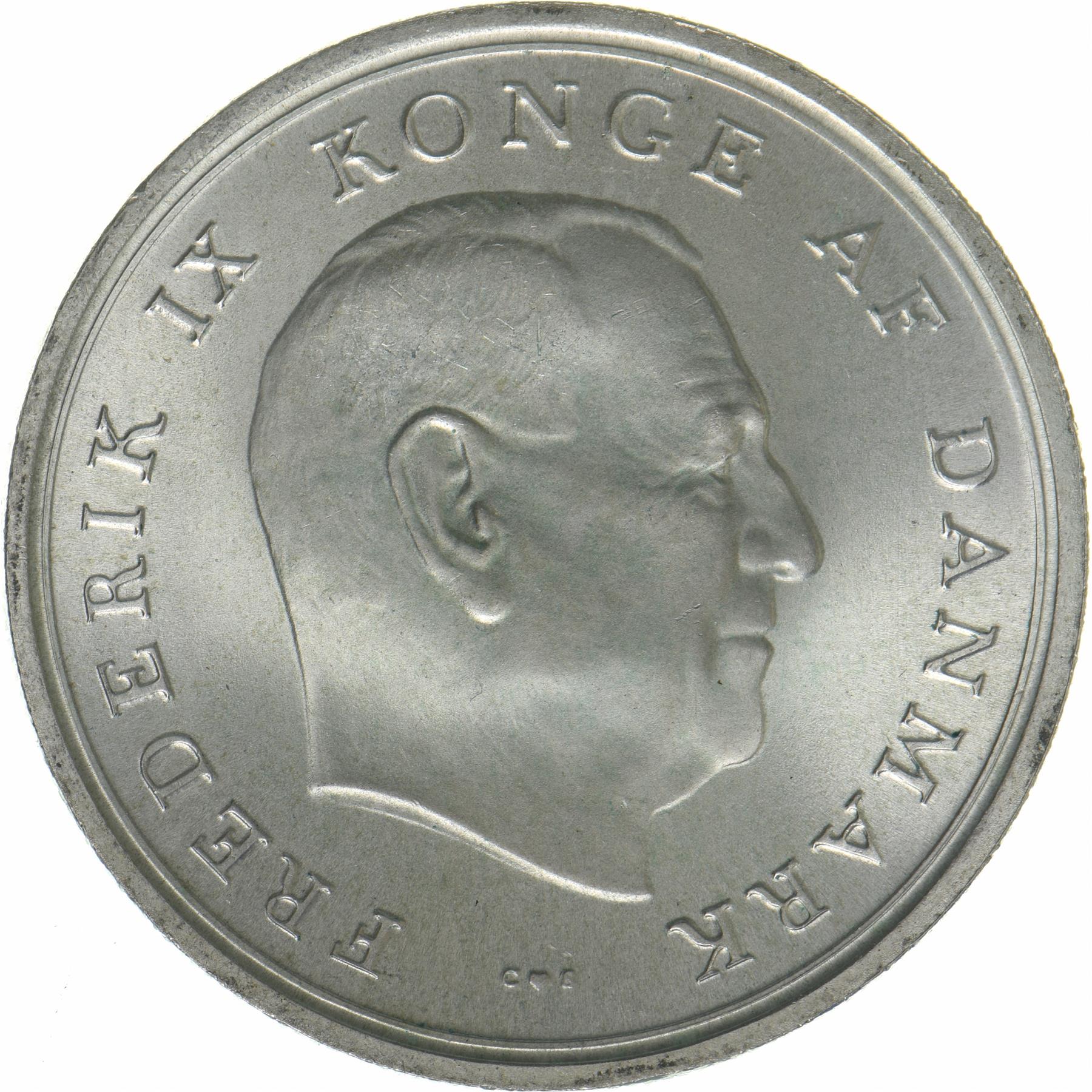 Denmark | 10 Kroner Coin | Silver | Wedding of Princess Margrethe | KM:856 | 1967