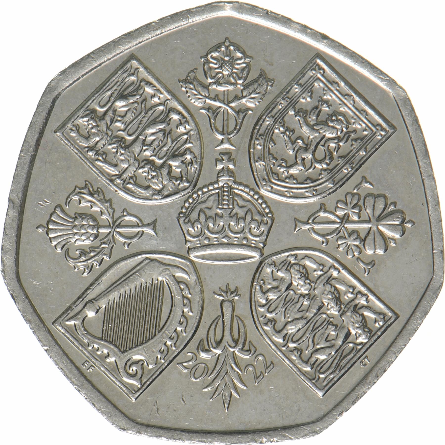 United Kingdom | 50 Pence Coin | Legacy of the Queen | KM:2165 | 2022