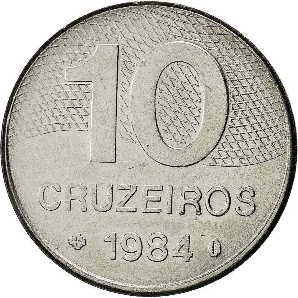 Brazil | 10 Cruzeiros Coin | Brazil's main roads | Km:592 | 1980 - 1984