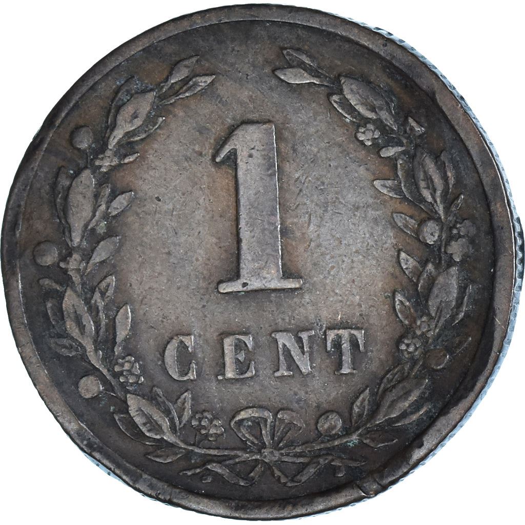 Nederlandene | 1 Cent Mønt | Løve | Km:107 | 1877 - 1900