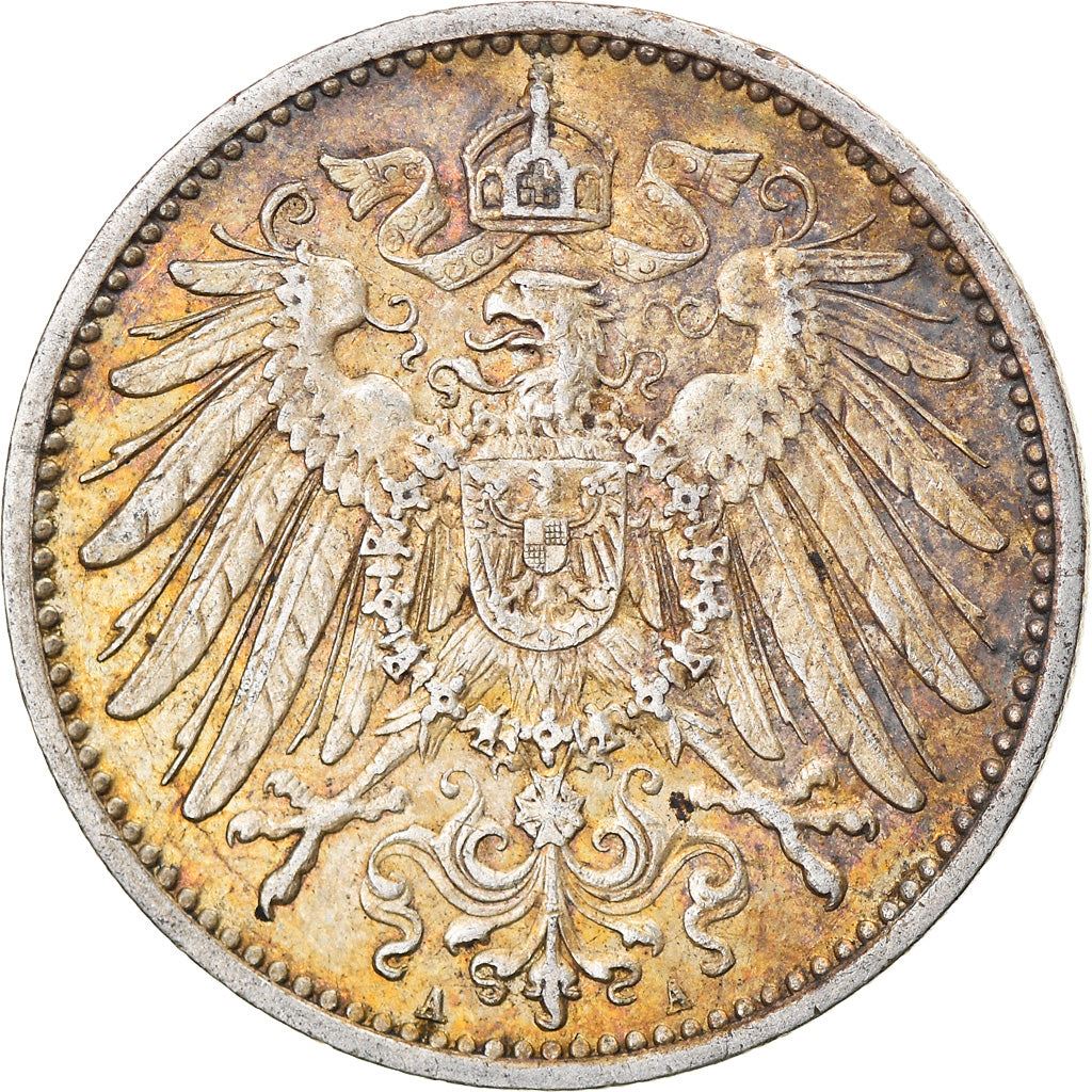 German Empire 1 Mark Coin | Deutsches Reich | Wilhelm II | Type 2 - Small Shield | KM14 | 1891 - 1916